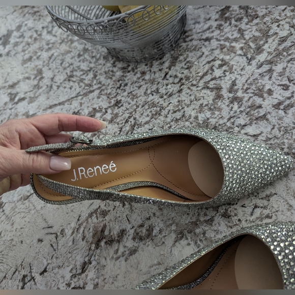 Rhinestone Sparkle Shoes J Renee New Year's Eve 🎉👠 shoes 7.5 - Picture 6 of 16